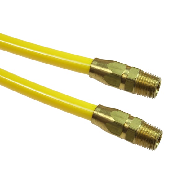 Flexcoil 1/4 ID x 10 ft 1/4 MPT Rigid Reusable Yellow